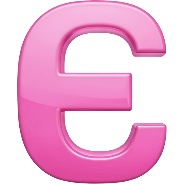 mix color pinks 3d letter p emoji