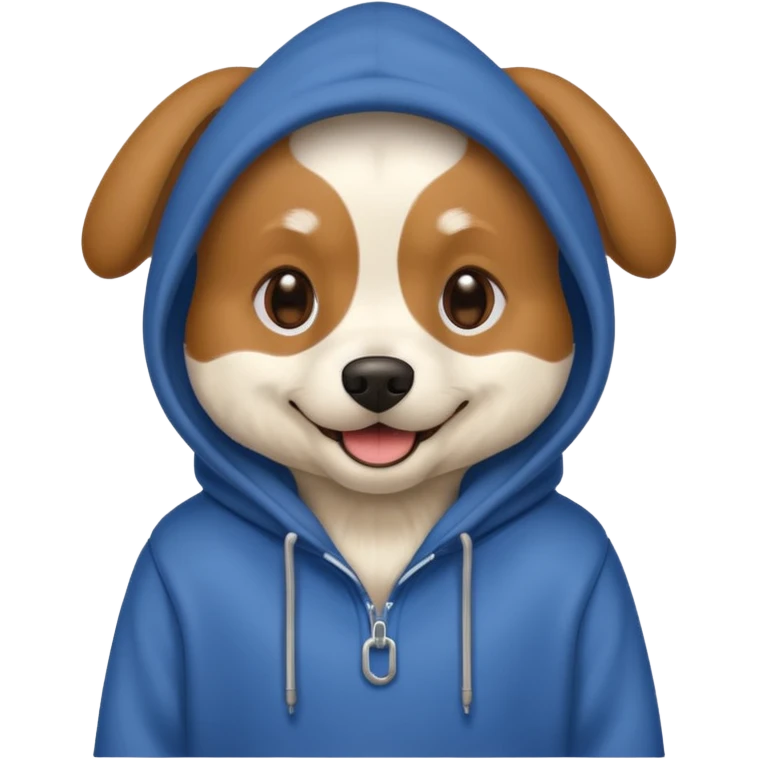 Dog wearing a hoodie emoji