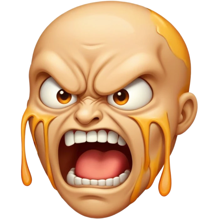 a face melting of anger emoji