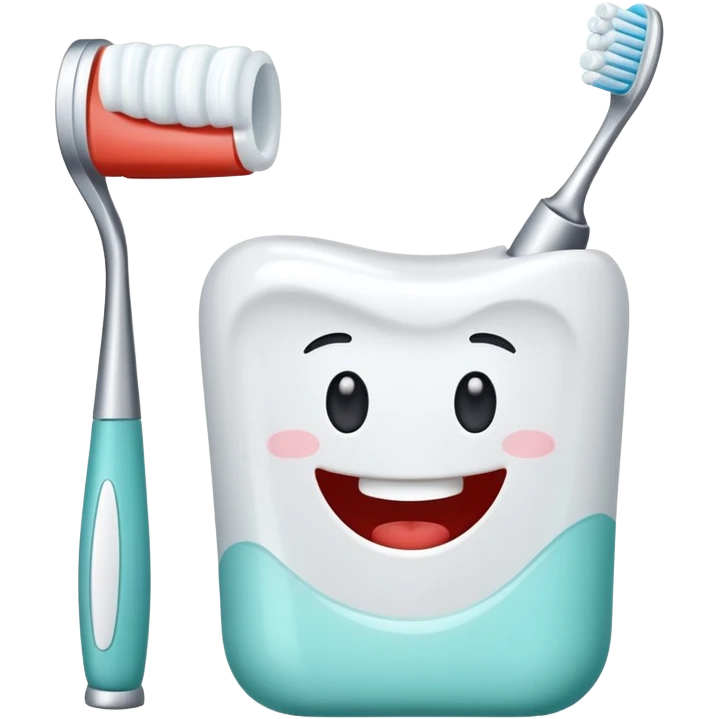 toothpaste and toothbrush emoji