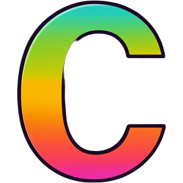 Colorful Gradient Alphabetical Letter “C” emoji