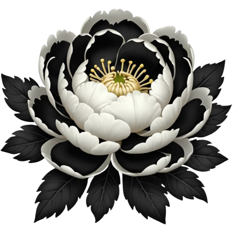 black and white pion emoji