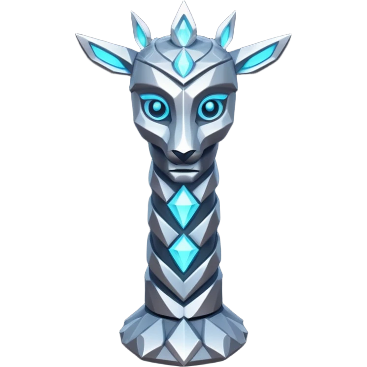 fantasy magic ssilver totem low poly emoji