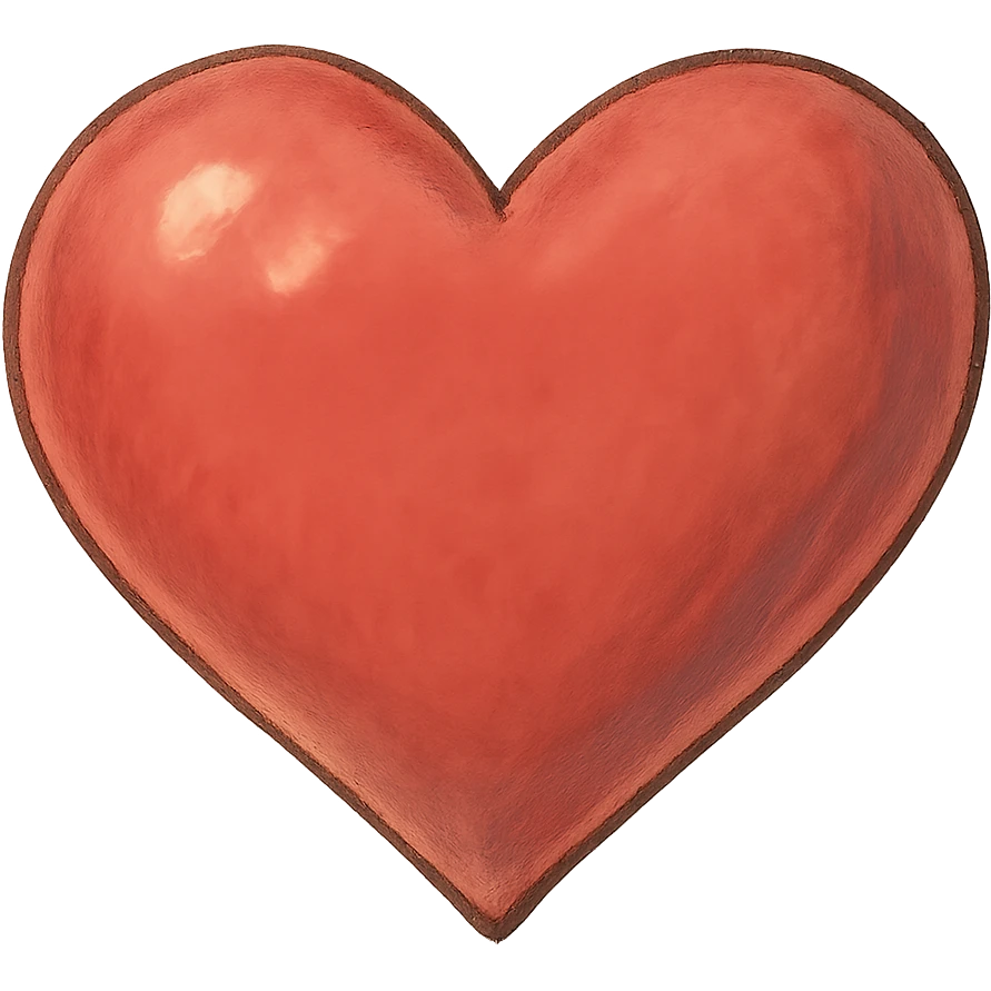 heart, ghibli style, no background emoji