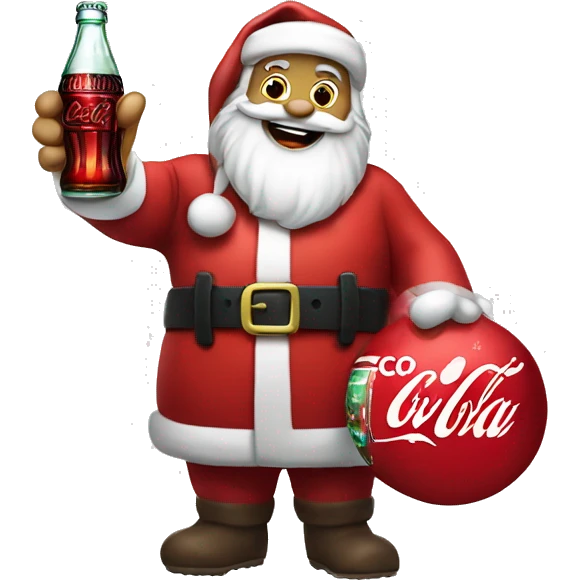 Santa with Coca Cola emoji