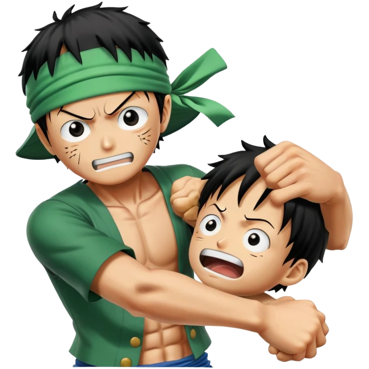 luffy smacking zoro emoji