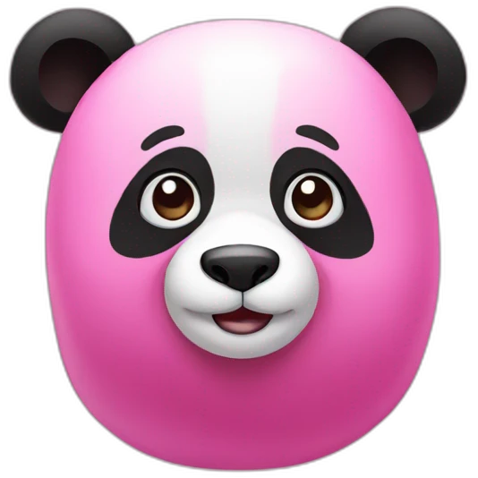 Pink panda emoji