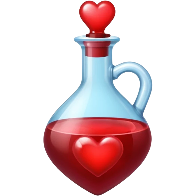 burgundy red heart shaped potion emoji