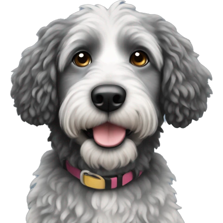 Black Aussie doodle emoji