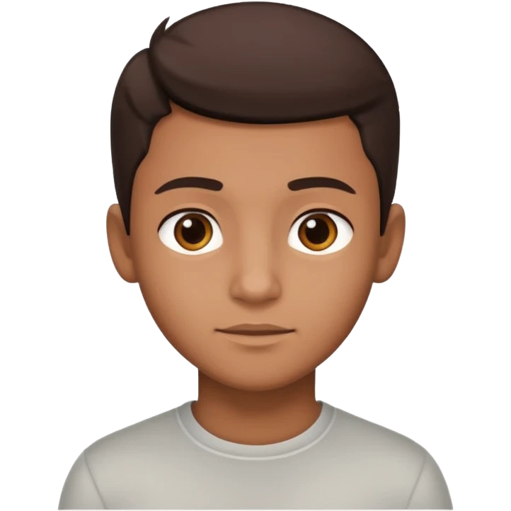 profile picture of a handsome brown boy, confident expression, simple background emoji