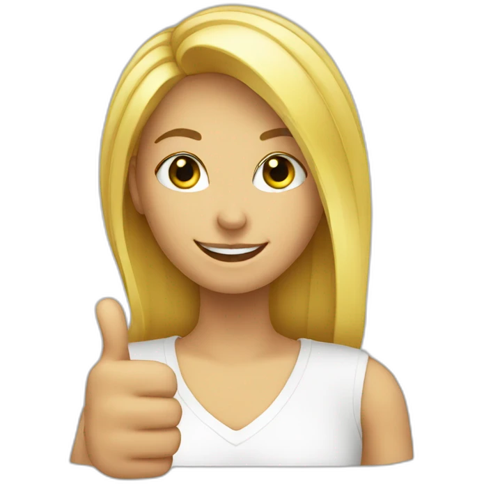 Blond woman-thumb up emoji