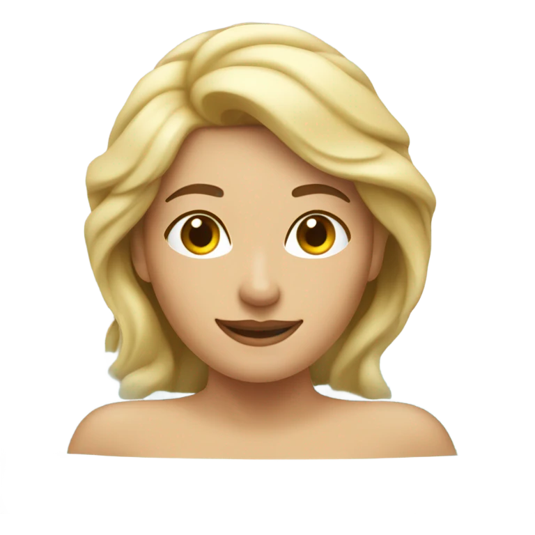 A woman blonde taking a bath emoji