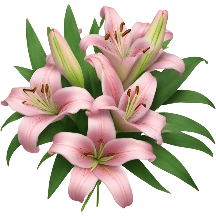 Pink lily bouquet  emoji