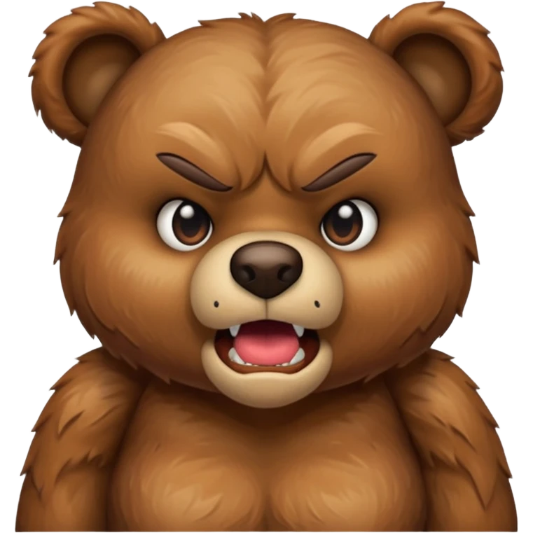 Angry feminine teddy bear  emoji