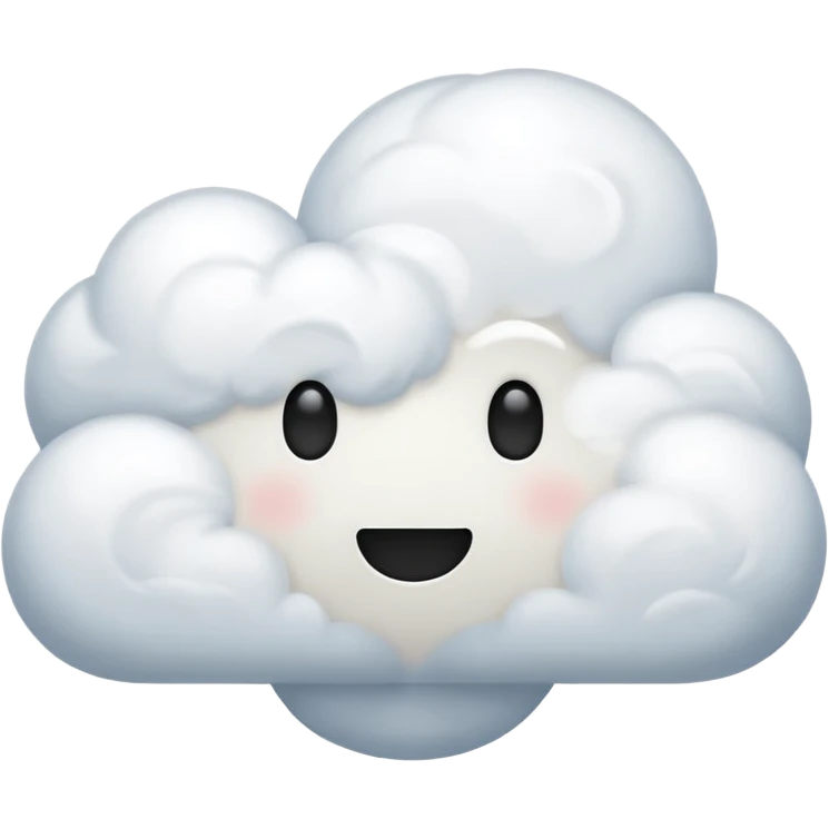 stylized cloud, no face emoji
