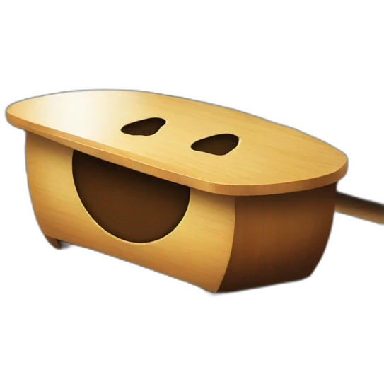 coffee table with smile emoji