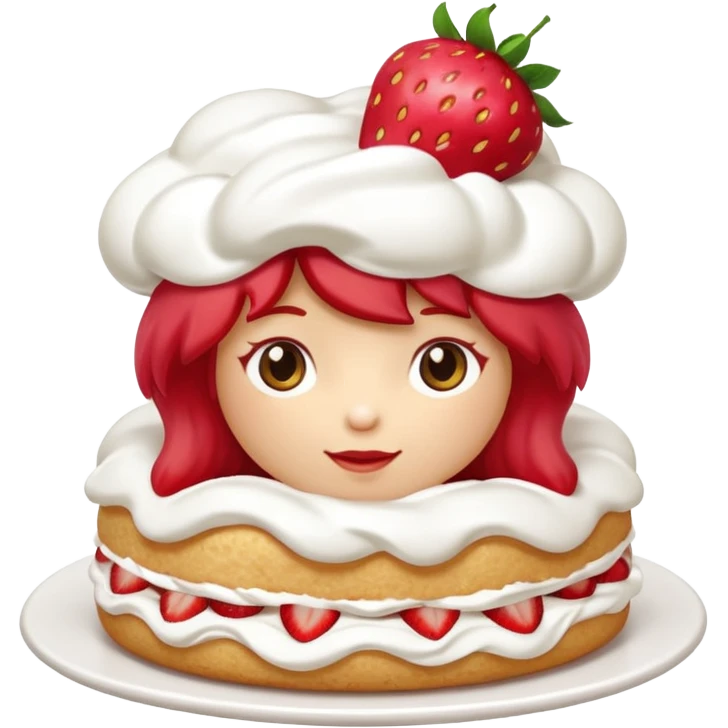 Strawberry shortcake emoji