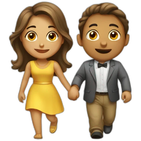 Deux amoureux qui marche emoji