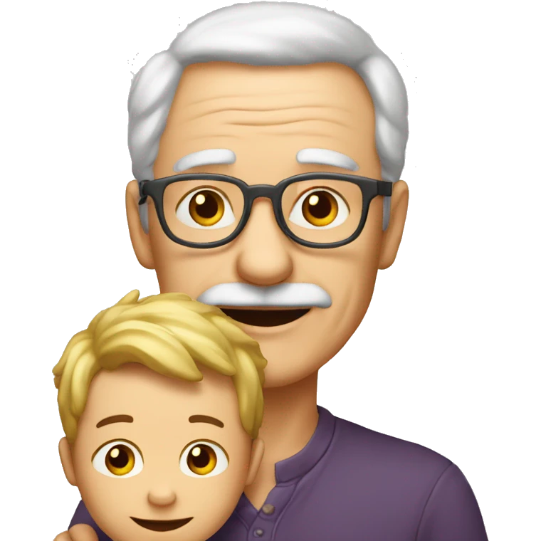 Grand-pere et son petit-fils  emoji