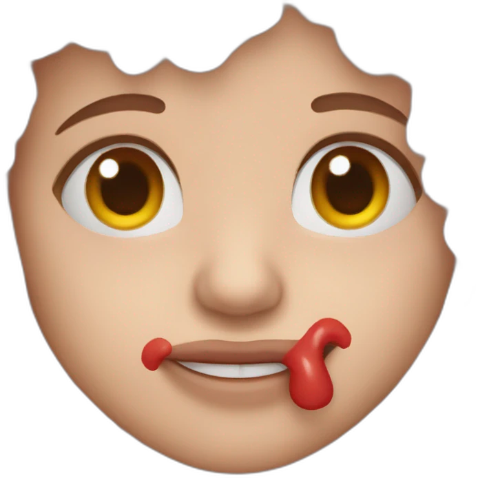 red cheek emoji
