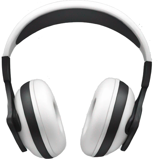 white headphones with bows emoji