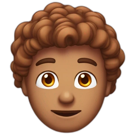 Een rare man met bruin haar die lang is met een zonebril emoji