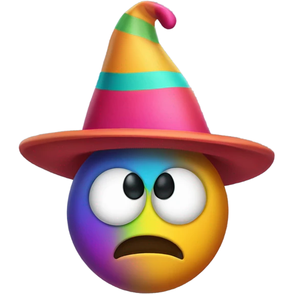 Funny hat with eyes on it emoji