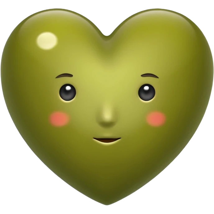 green olive heart emoji