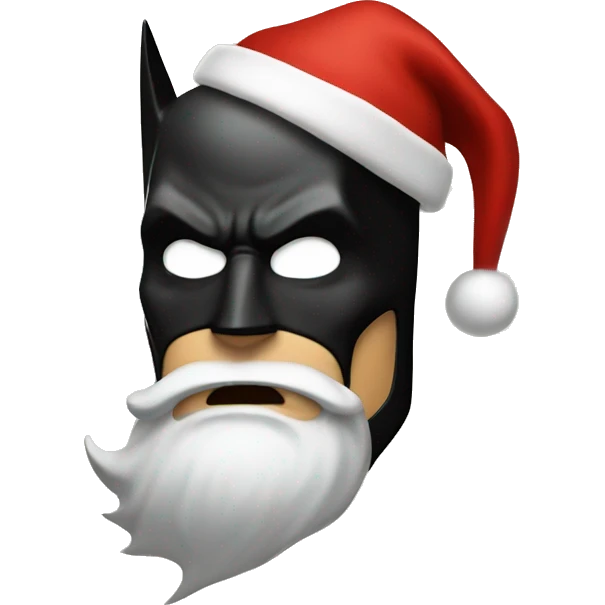 Batman with Santa hat emoji