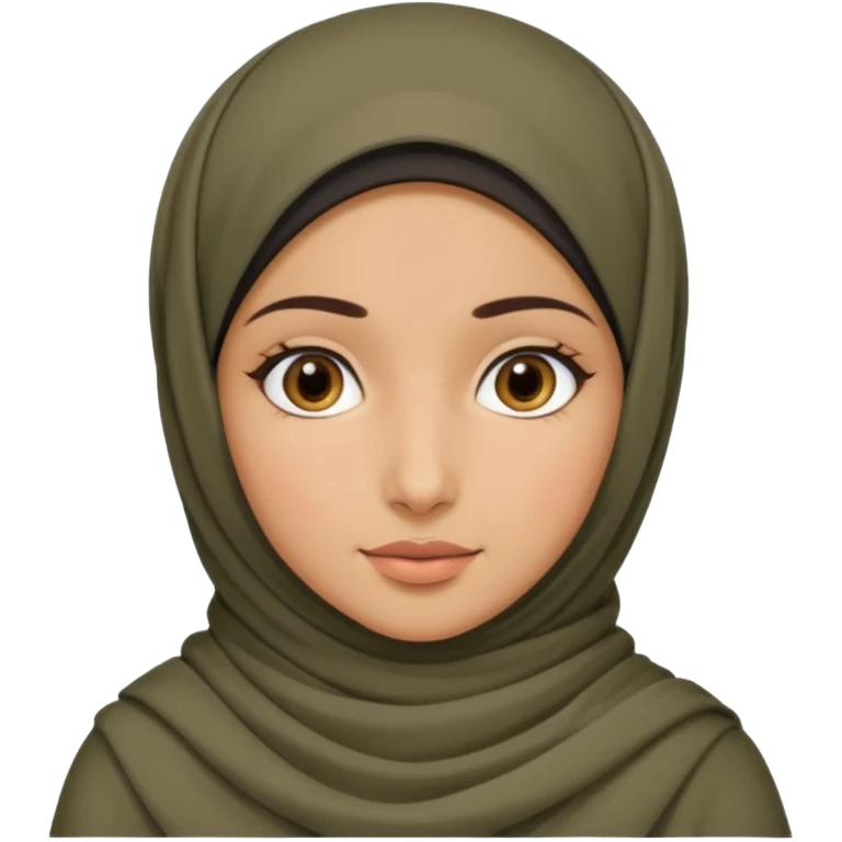 Middle eastern girl with dark brown hair emoji
