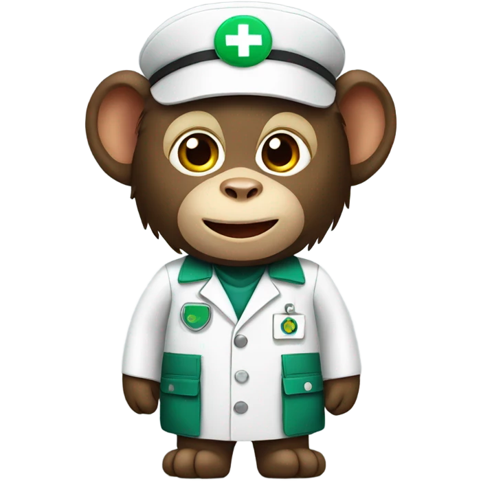 monkey in ambulance uniform emoji