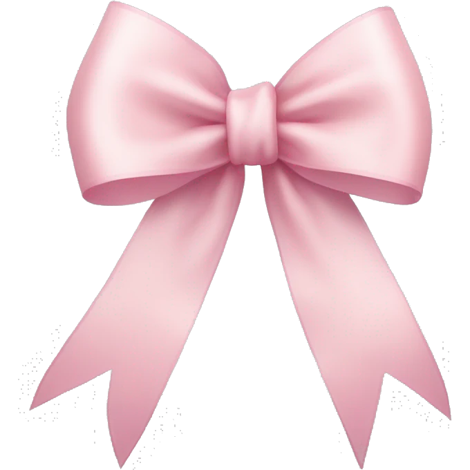 light pink ribbon bow emoji
