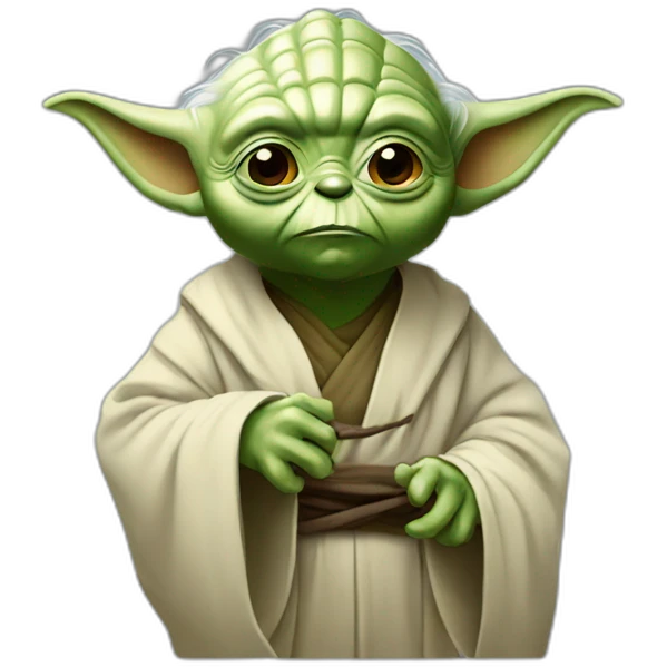 yoda mediatting emoji