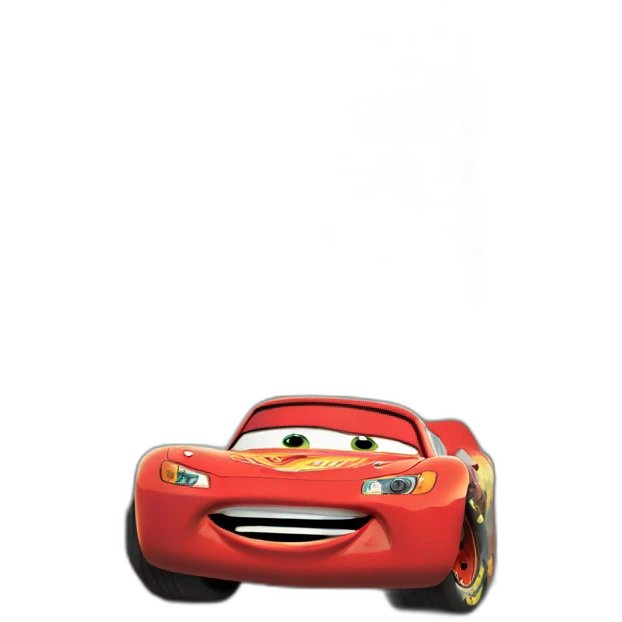 Lightning mcqueen in door 95 in a volcano emoji