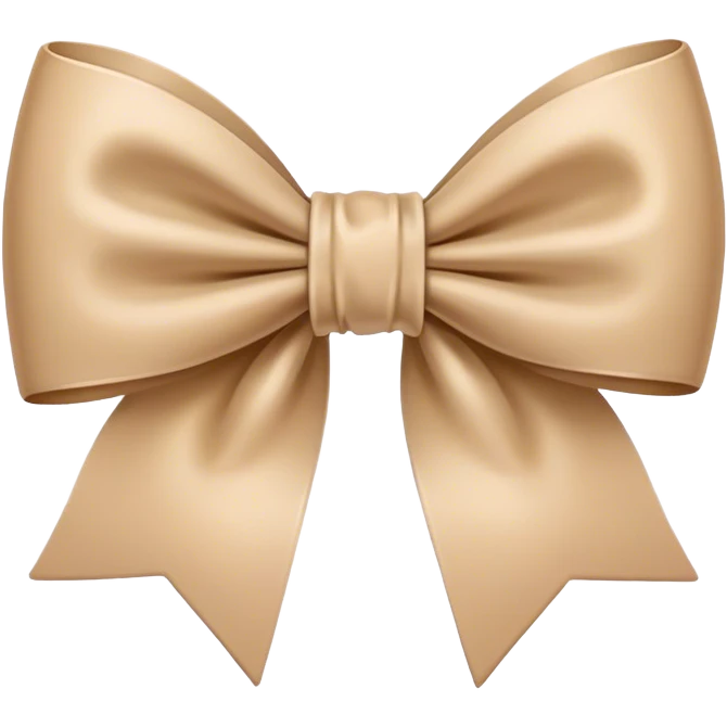 Beige bow emoji