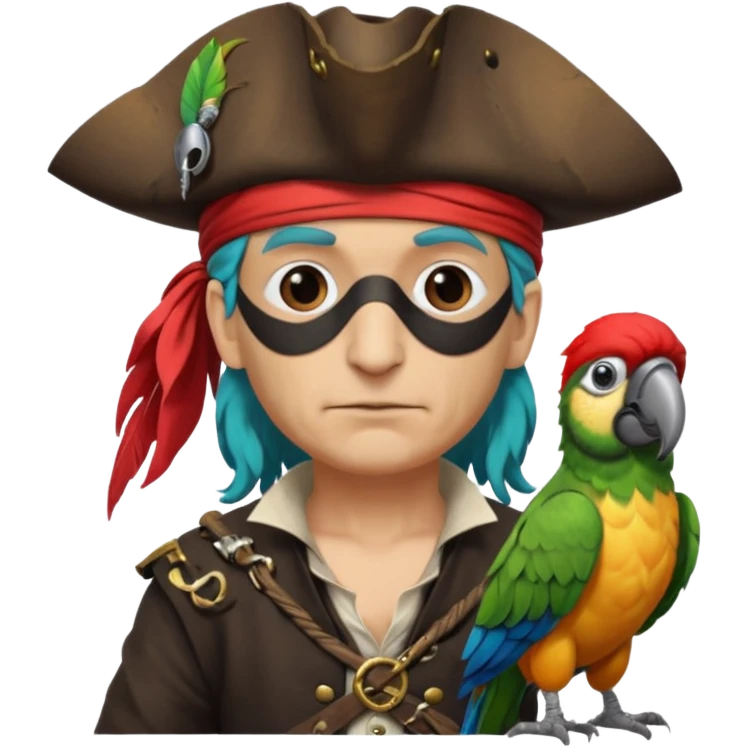 pirate and parrot emoji