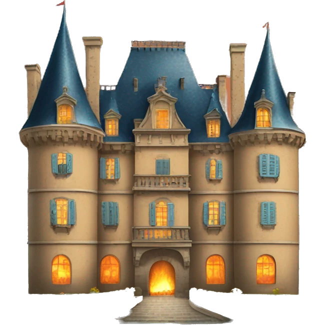 Château en feu emoji