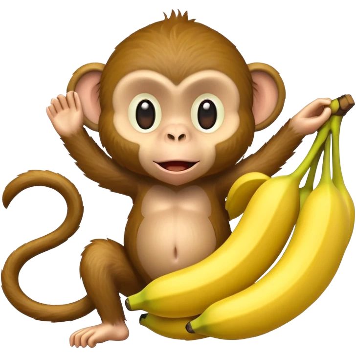 a cartoon monkey with a bunch of bananas wrapped around its body emoji