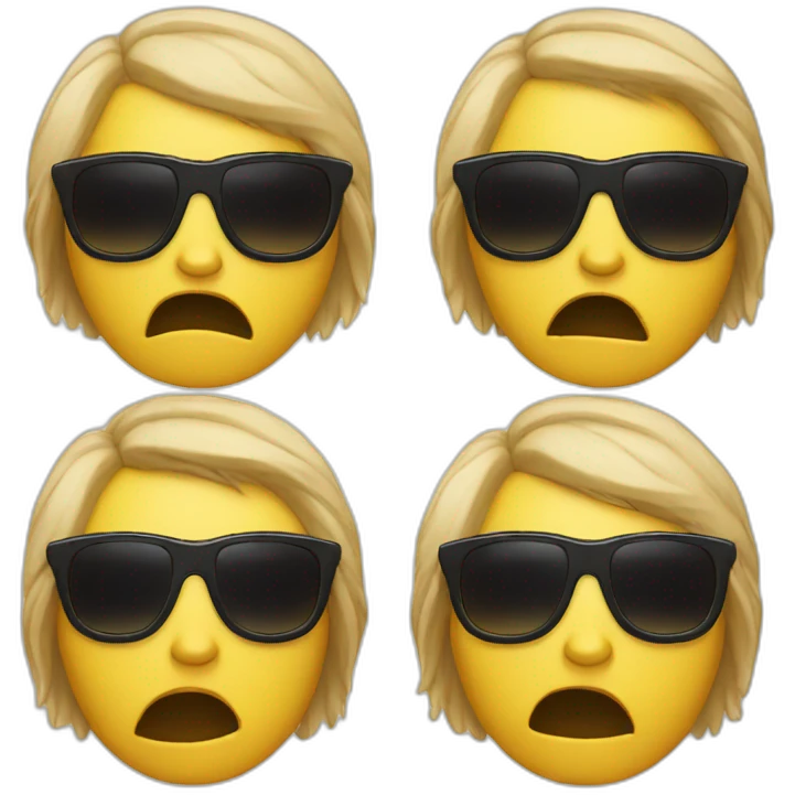 crying with sunglasses on emoji