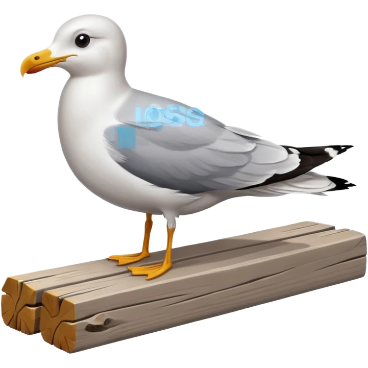 A seagull rocking emoji