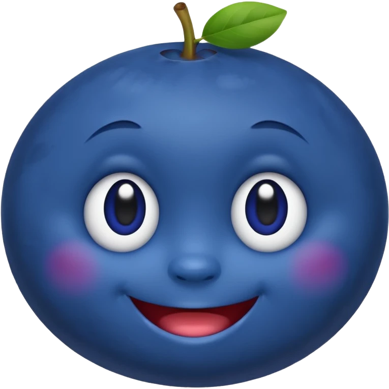 blueberry with a face emoji