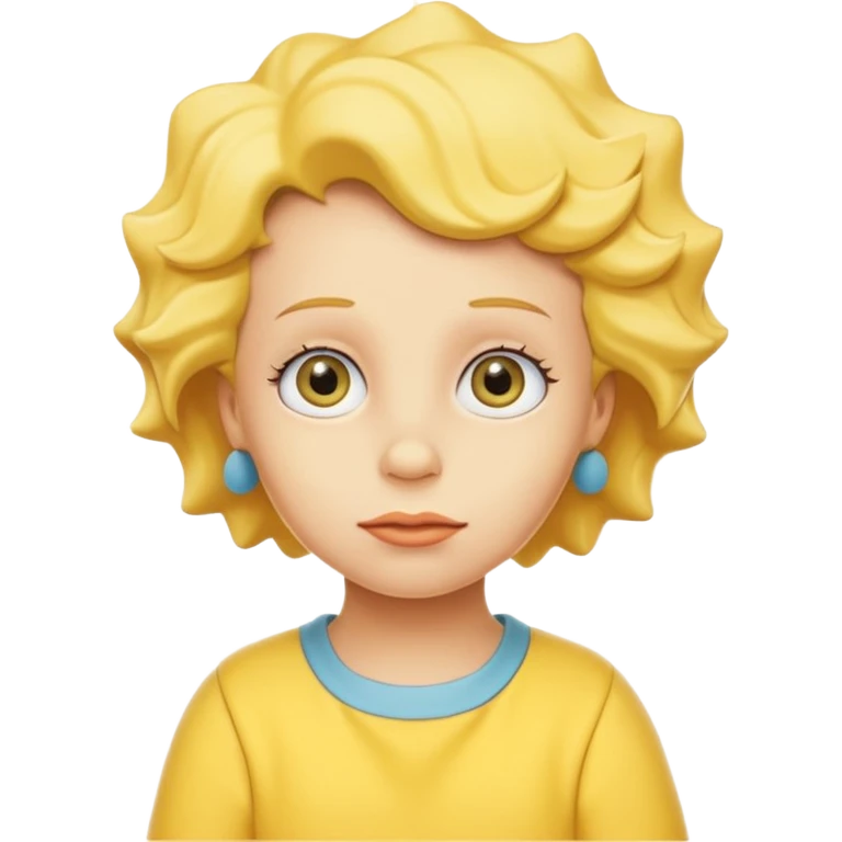 yellow baby with simpson style, maggie simpson. emoji