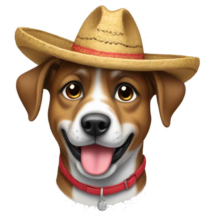 Perro con sombrero emoji