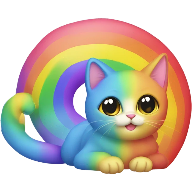 Rainbow cat emoji
