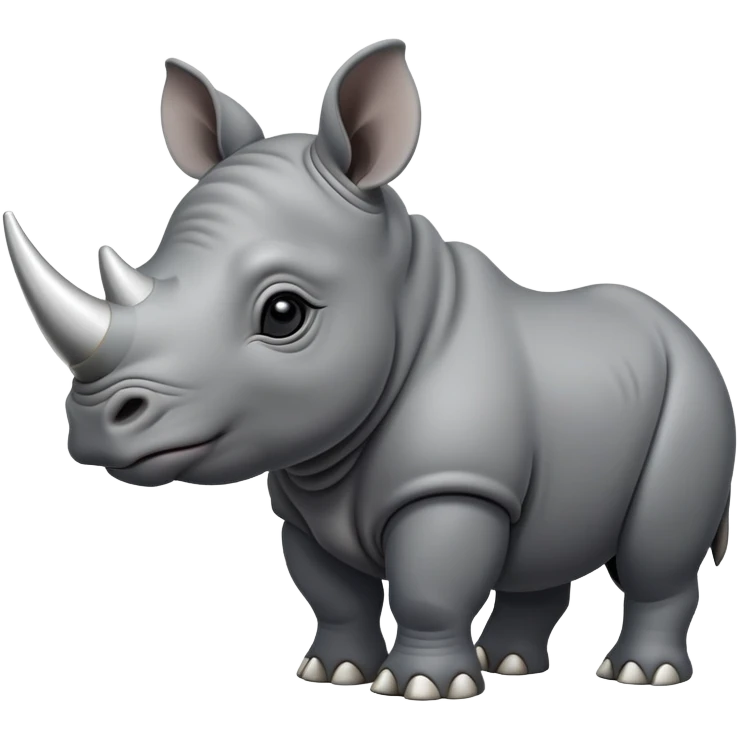 cinematic-noble-baby rhinoceros-portrait-emoji,slate grey hide -poised-and-regal,-with-a-massive,-powerful-build-and-a-thick,-deep-set-soulful-piercing-eyes,-simplified-yet-sharp-and-sophisticated-features,-highly-detailed, large black eyes emoji