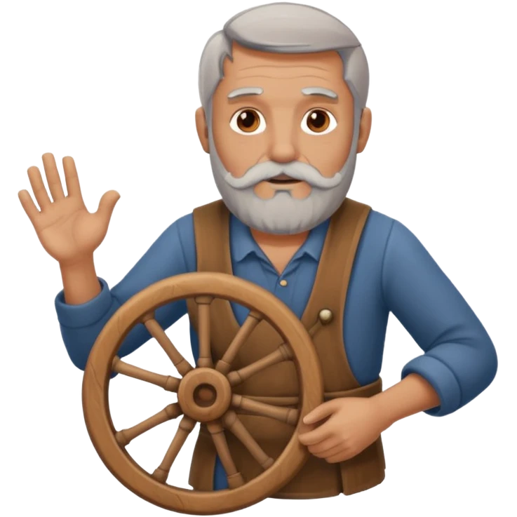 Ancient  man  with wheel  emoji