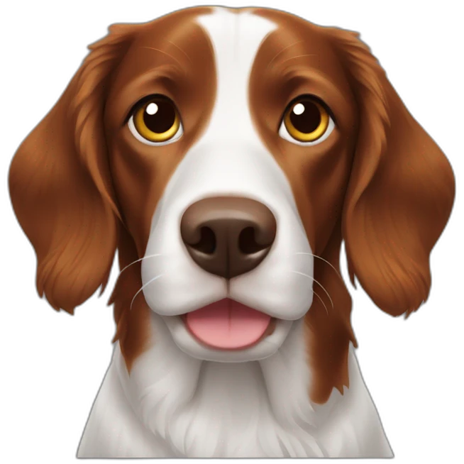 Brittany spaniel dog in black emoji