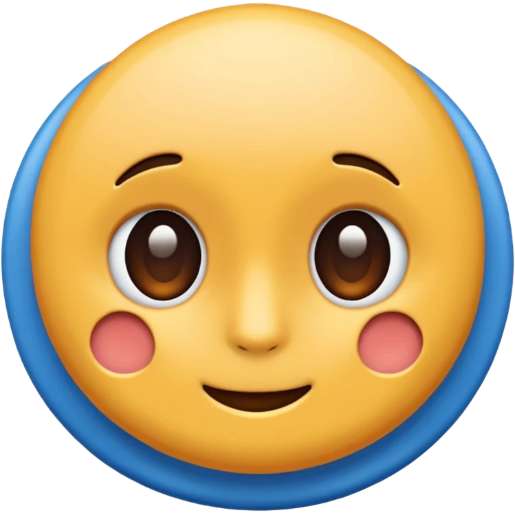 Chulito blanco dentro de un círculo azul emoji