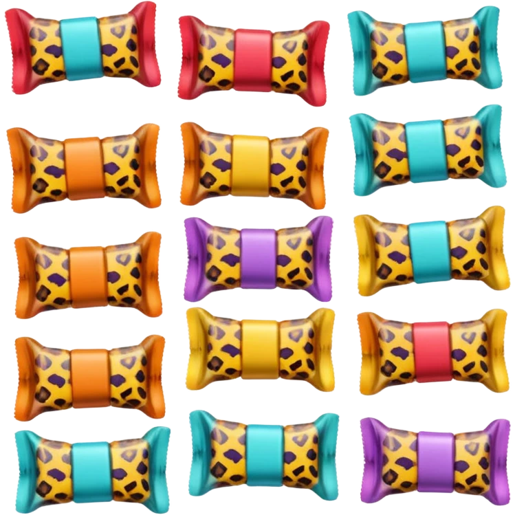 leopard print wrapped candy emoji