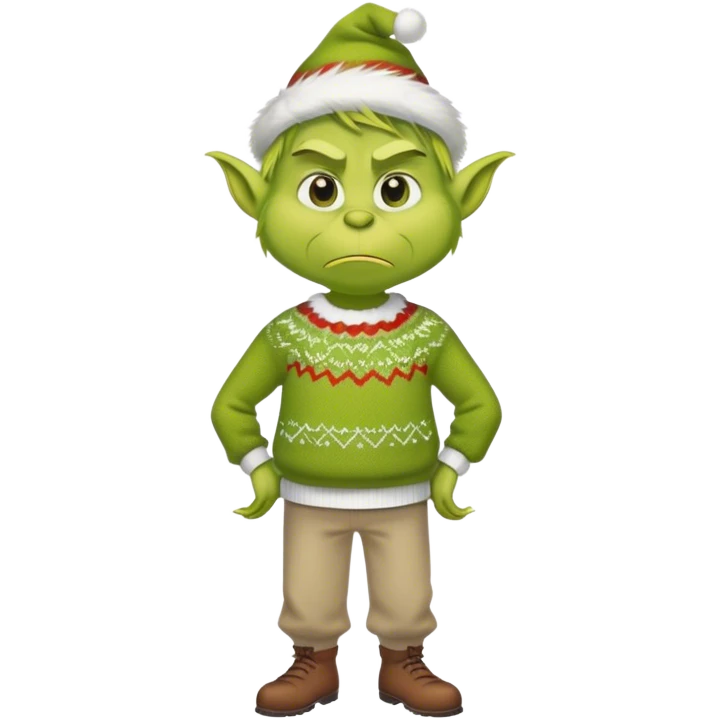 Preppy grinch emoji
